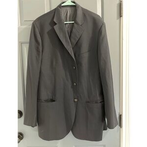 A small lapel gray suit jacket in size L